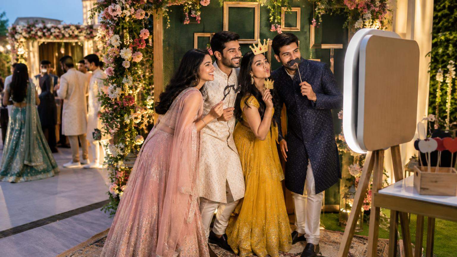 AI editorial illustration: Indian Wedding Photo Booths in 2026: Fresh Ideas Beyond Overdone Hashtag Walls (inline1)
