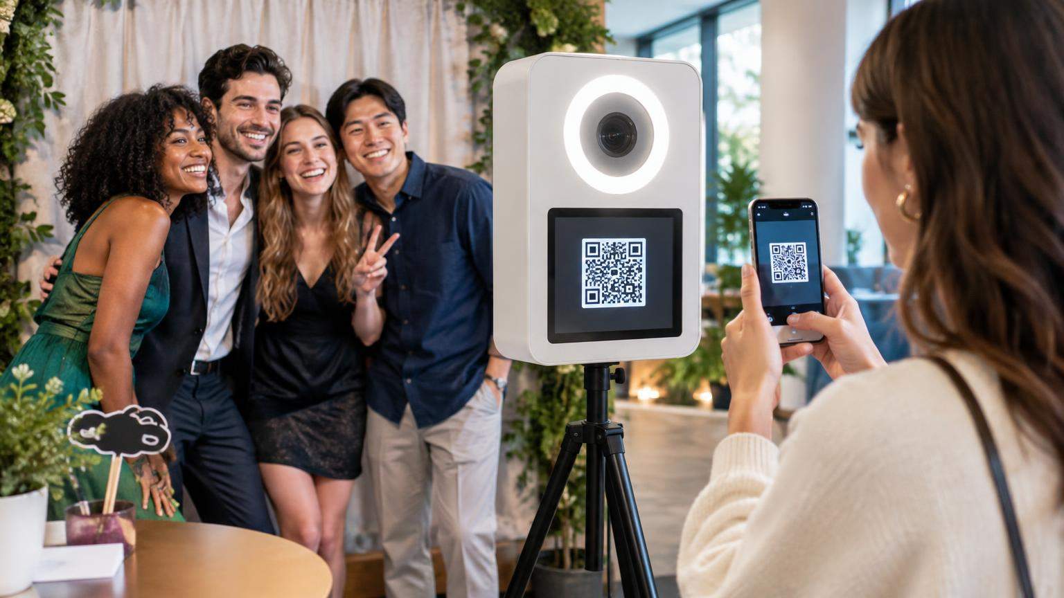 AI editorial illustration: QR Code Photo Booth Sharing in 2026: How It Works and Setup Guide (inline1)