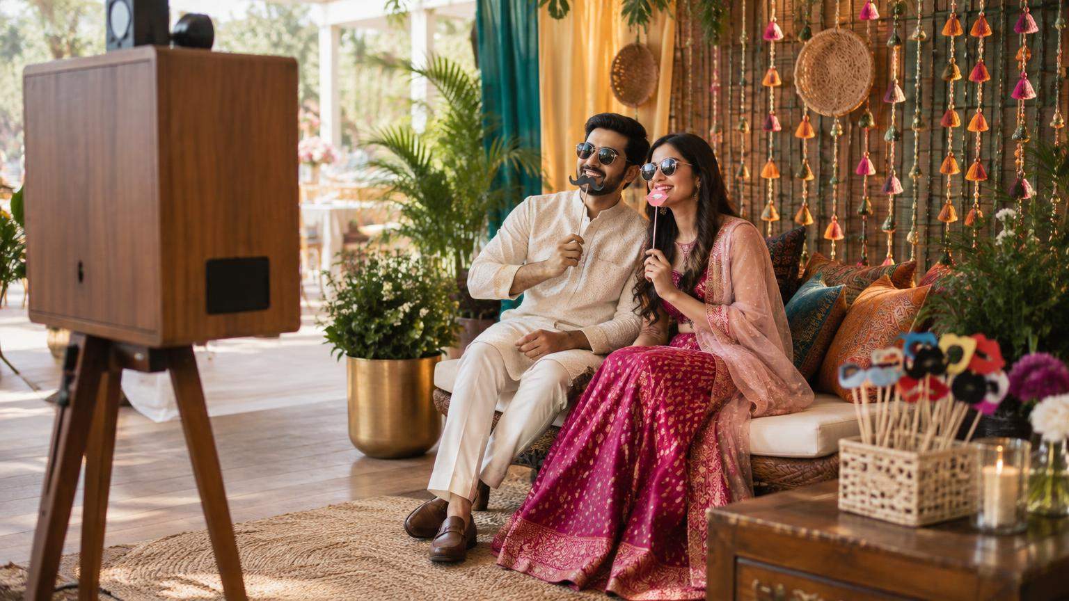 AI editorial illustration: Indian Wedding Photo Booths in 2026: Fresh Ideas Beyond Overdone Hashtag Walls (inline2)